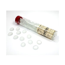 Glass Stones Tube Crystal Clear Frosted (40) - Cats In Hat Inc.
