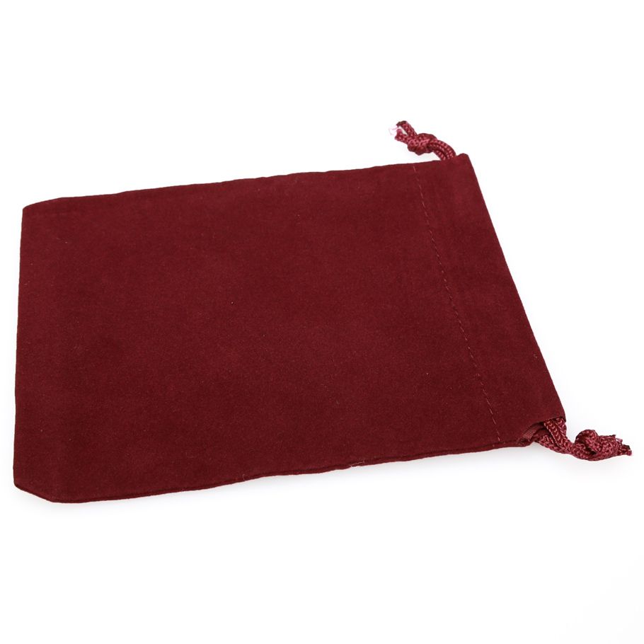 Dice Bag: Small Suede Cloth Burgandy By Chessex Manufacturing