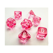 7-Set Mini Translucent Pink With White - Cats In Hat Inc.