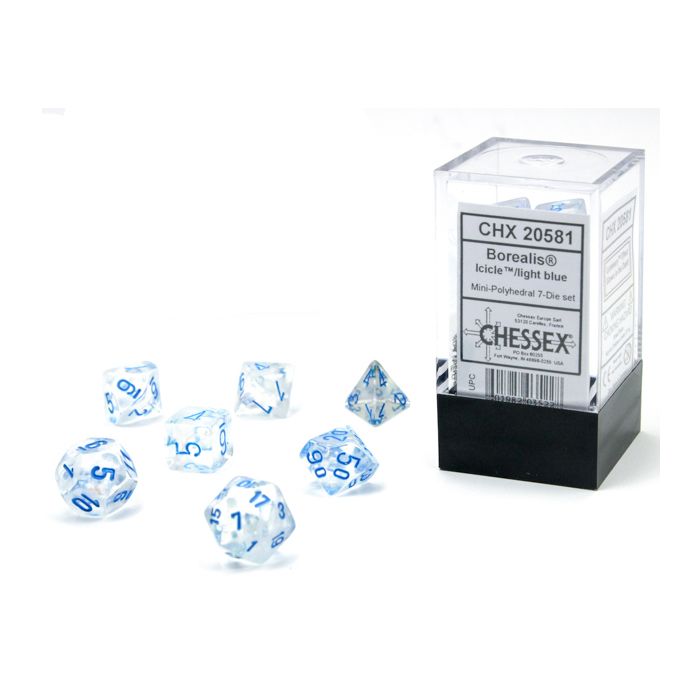 7-Set Cube Mini Borealis Luminary Icicle With Light Blue