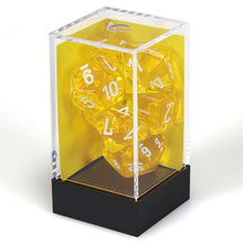 7-Set Cube Translucent Yellow With White - Cats In Hat Inc.