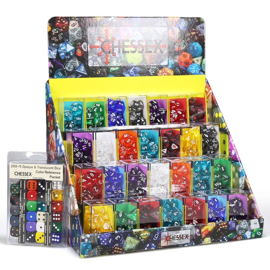 7-Set Cube Translucent Box of 50 By Chessex Manufacturing