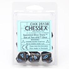 D10 Clamshell Speckled Blue Stars (10) - Cats In Hat Inc.