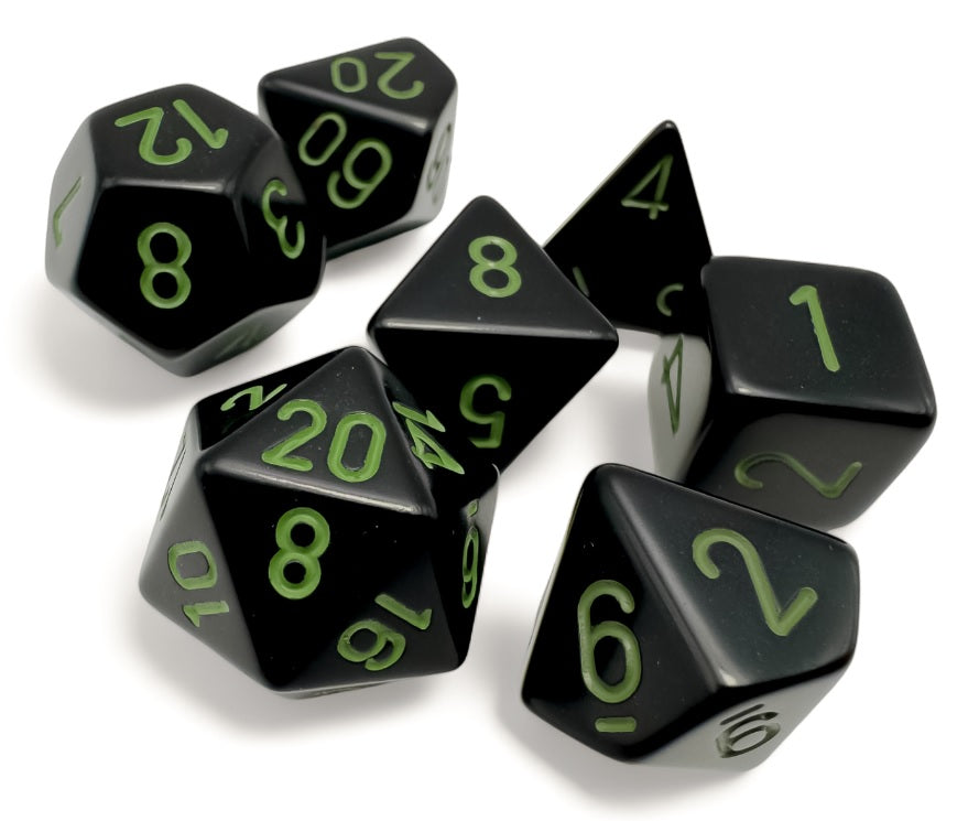 7-Set Opaque Black with green