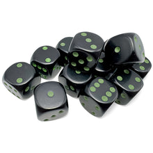d6Cube 16mm Opaque Black with green (12)