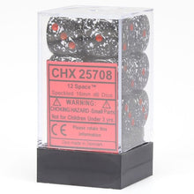 D6 Cube 16mm Speckled Space (12) - Cats In Hat Inc.