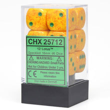 D6 Cube 16mm Speckled Lotus (12) - Cats In Hat Inc.