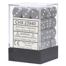 d6 Cube 12mm Speckled Hi-Tech (36) By Chessex Manufacturing