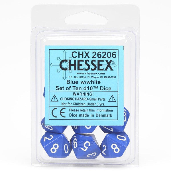 d10 Clamshell Opaque Blue with White (10)