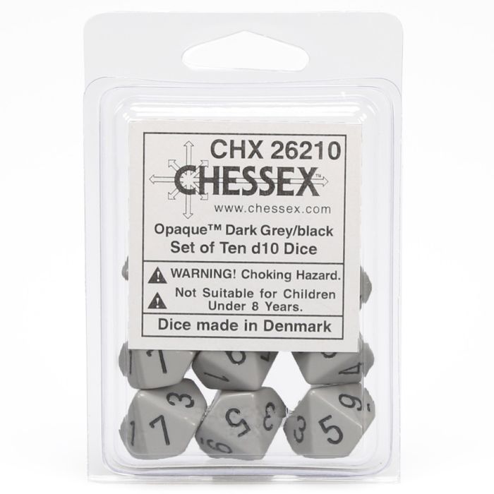 D10 Clamshell Opaque Dark Grey With Black (10) - Cats In Hat Inc.