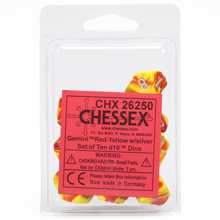 D10 Clamshell Gemini Red And Yellow With Silver (10)