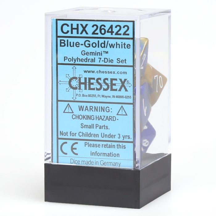7-Set Cube Gemini Blue And Gold With White