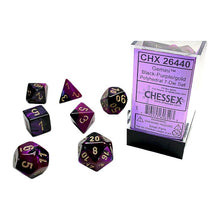 7-Set Cube Gemini Black And Purple With Gold - Cats In Hat Inc.