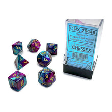 7-Set Cube Gemini Purple And Teal With Gold - Cats In Hat Inc.