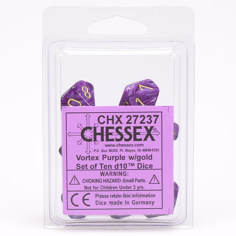 d10 Clamshell Vortex Purple with Gold (10)