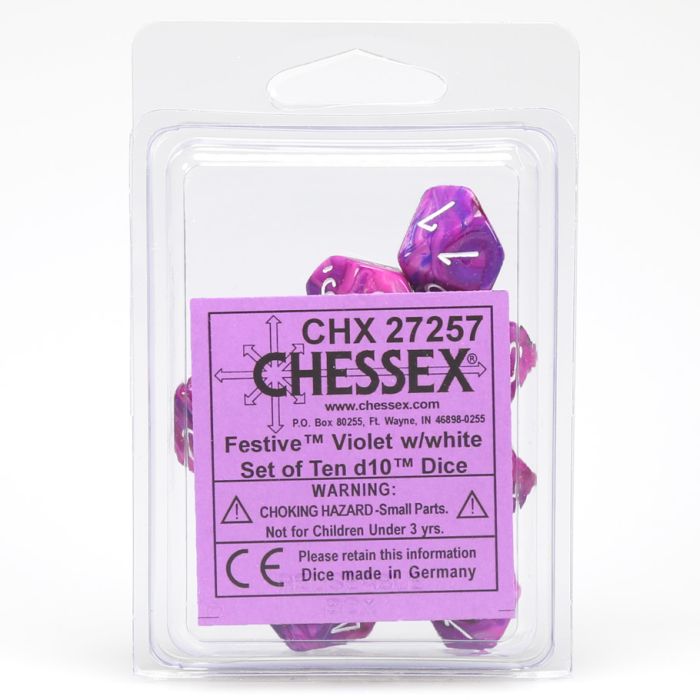 D10 Clamshell Festive Violet With White (10) - Cats In Hat Inc.