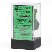 7-Set Cube Vortex Green With Gold - Cats In Hat Inc.