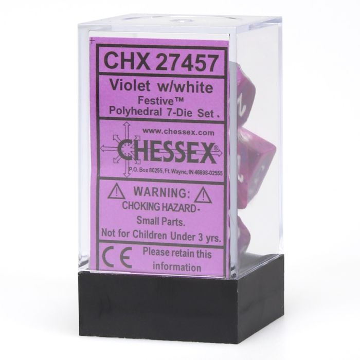 7-Set Cube Festive Violet With White - Cats In Hat Inc.