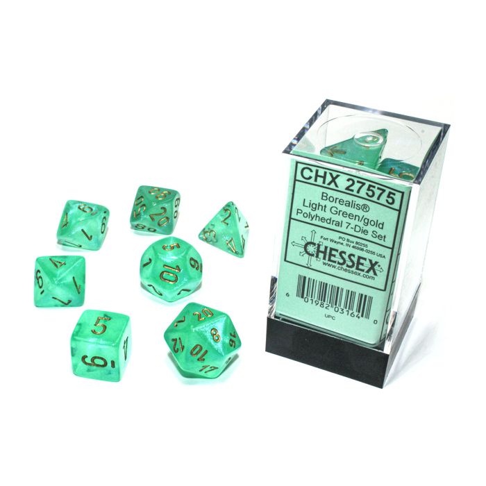 7-Set Cube Borealis Luminary Light Green With Gold - Cats In Hat Inc.