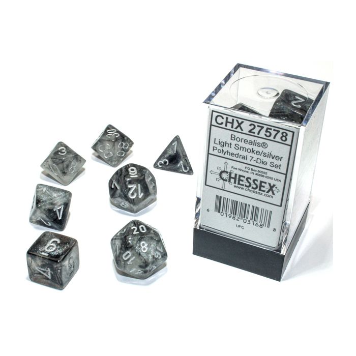 7-Set Cube Borealis Luminary Light Smoke With Silver
