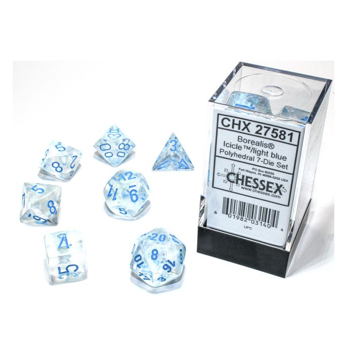 7-Set Cube Borealis Luminary Icicle With Light Blue - Cats In Hat Inc.
