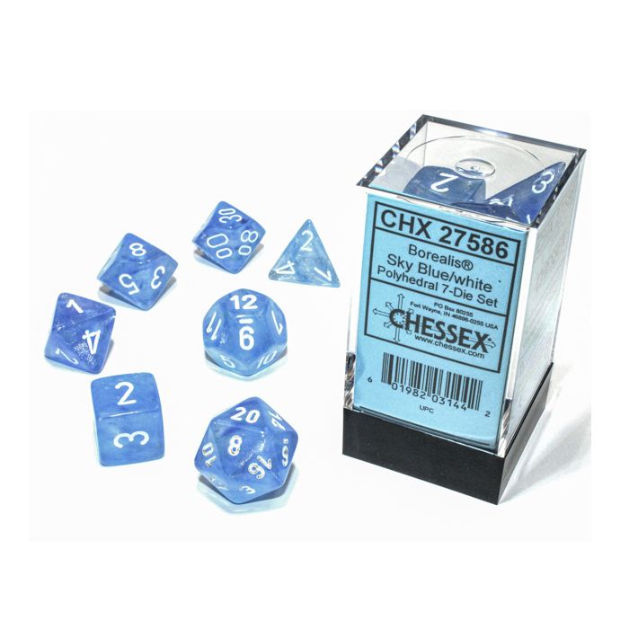 7-Set Cube Borealis Luminary Sky Blue With White - Cats In Hat Inc.