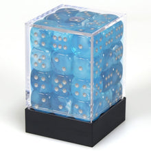 D6 Cube 12mm Luminary Sky With Silver (36) - Cats In Hat Inc.