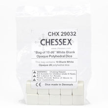 D6 Bag Opaque Blank White (10) - Cats In Hat Inc.
