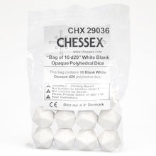 D20 Bag Opaque Blank White (10) - Cats In Hat Inc.