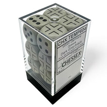 D6 Cube 16mm Opaque WW2 German Dark Grey/Black (12)