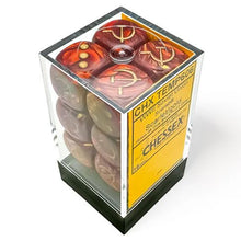 D6 Cube 16mm Opaque WW2 Soviet Scarab Scarlet/Gold (12)