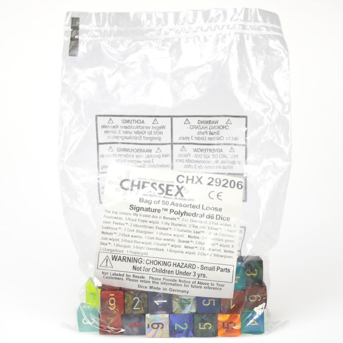 D6 Bag 16mm Signature With Numbers (50) - Cats In Hat Inc.