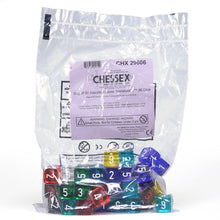 D6 Bag 16mm Translucent With Numbers (50) - Cats In Hat Inc.