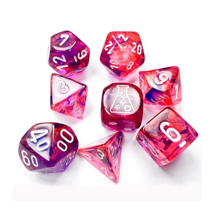 7Set Tube Lab Dice Nebula Black Light Special With White - Cats In Hat Inc.