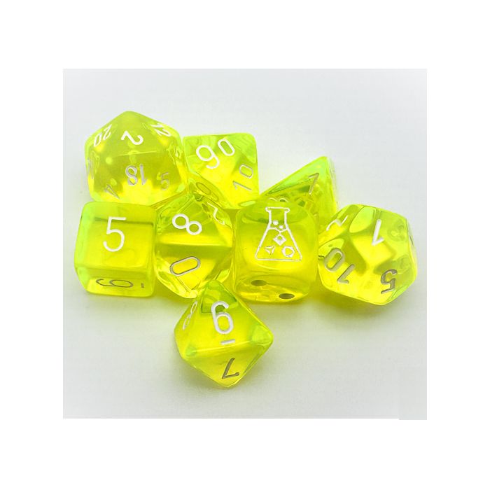 7-Set Translucent Neon Yellow With White
