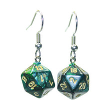 Hook Earrings Scarab Jade Mini D20 Pair - Cats In Hat Inc.