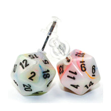 Stud Earrings Festive Circus Mini D20 Pair - Cats In Hat Inc.