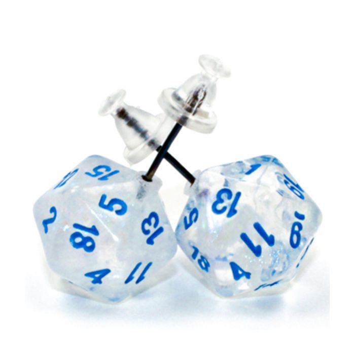 Stud Earrings Borealis Icicle Mini D20 Pair - Cats In Hat Inc.