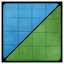 Battlemat: Reversible Squares Blue/Green (23½” X 26” Playing Surface) - Cats In Hat Inc.