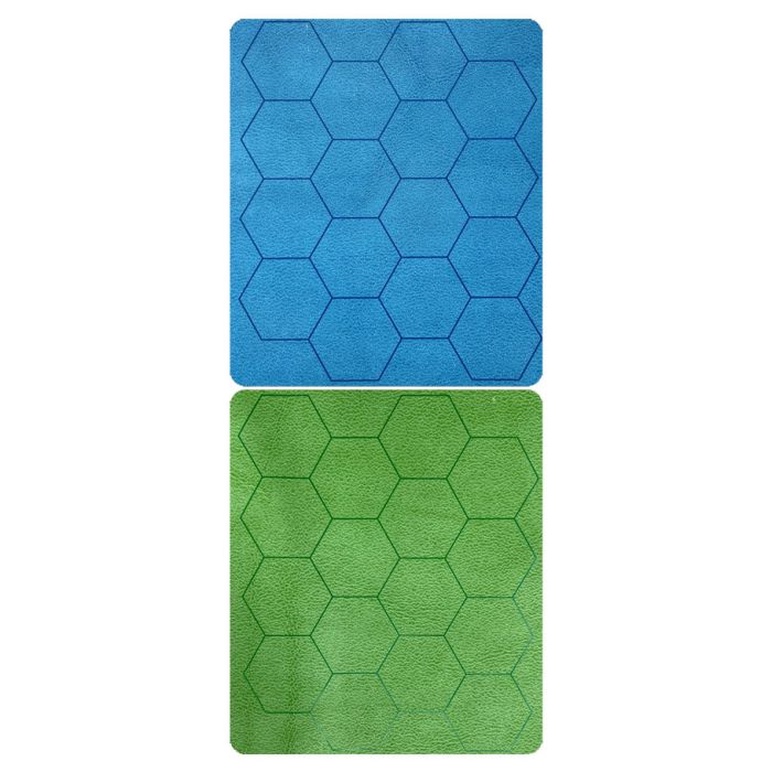 Megamat: Reversible Hexes Blue/Green (34½” X 48” Playing Surface) - Cats In Hat Inc.