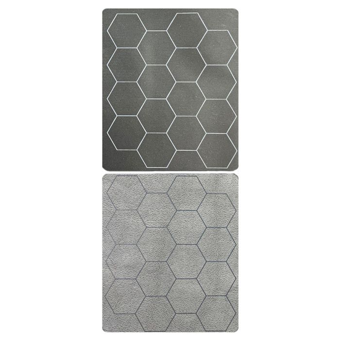 Megamat: Reversible Hexes Black/Grey (34½” X 48” Playing Surface) - Cats In Hat Inc.
