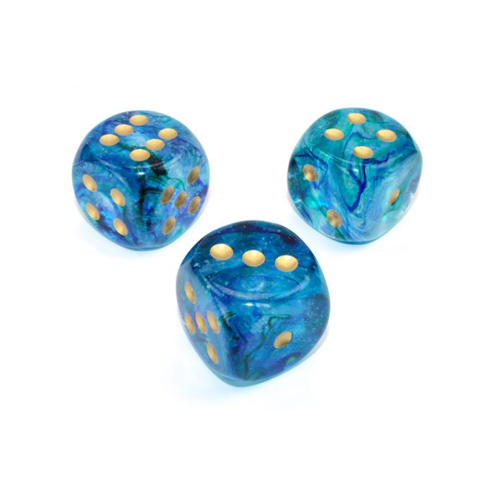 D6 Single 30mm Luminary Nebula Oceanic With Gold - Cats In Hat Inc.
