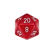 D20 Single 34mm Opaque Red With White - Cats In Hat Inc.