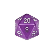 D20 Single 34mm Opaque Purple With White - Cats In Hat Inc.
