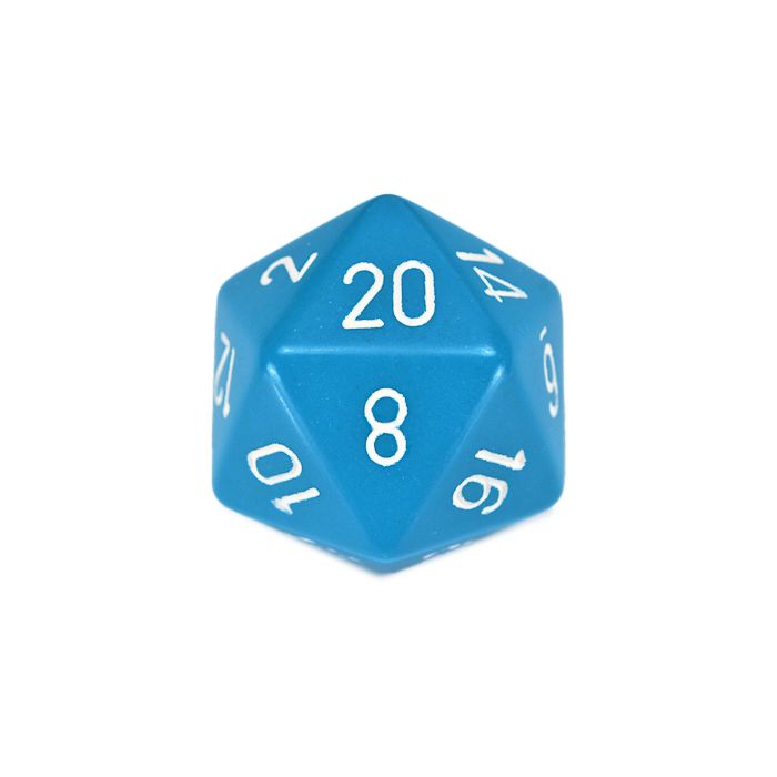 D20 Single 34mm Opaque Light Blue With White