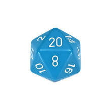 D20 Single 34mm Opaque Light Blue With White - Cats In Hat Inc.