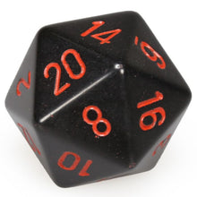 D20 Single 34mm Opaque Black With Red - Cats In Hat Inc.