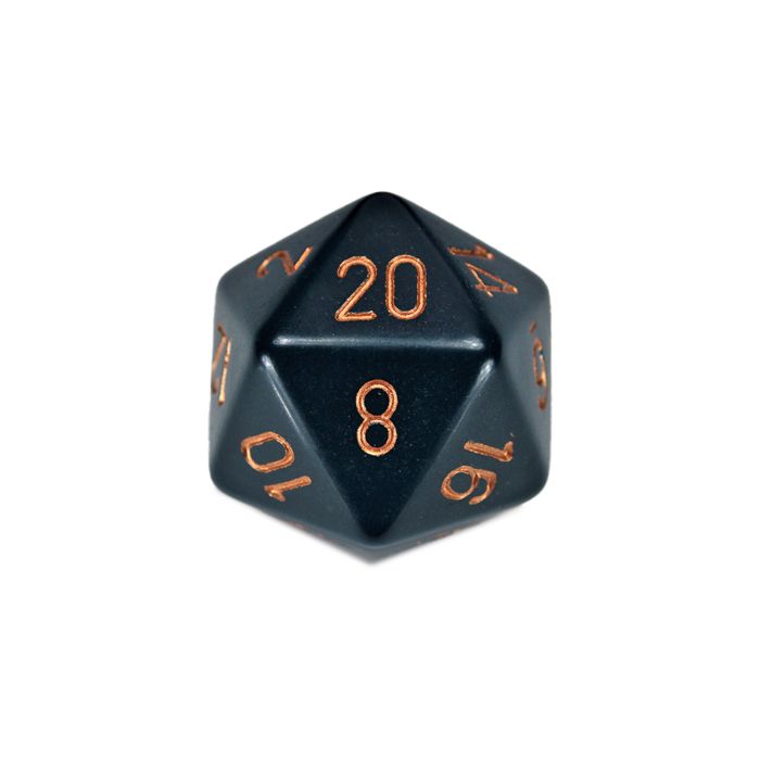 D20 Single 34mm Opaque Dusty Blue With Copper