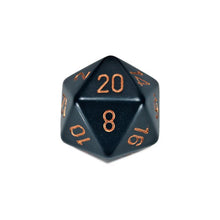 D20 Single 34mm Opaque Dusty Blue With Copper - Cats In Hat Inc.
