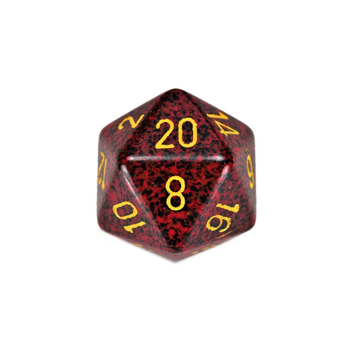 D20 Single 34mm Speckled Mercury - Cats In Hat Inc.